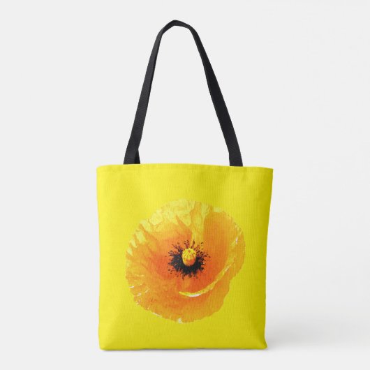 Abstracte bruiloft met flankerende bloem, helderge tote bag (Achterkant)
