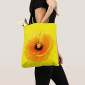 Abstracte bruiloft met flankerende bloem, helderge tote bag (Dichtbij)