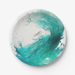 Abstracte bruiloft papieren bordje