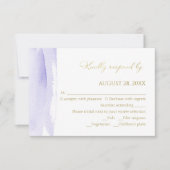 Abstracte bruiloft rsvp Kaarten | Waterverf vergul (Voorkant)