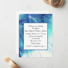 Abstracte bruiloft uitnodiging platte kaart