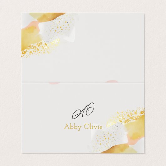 Abstracte bruiloft visitekaartje (Buitenkant ongevouwen)