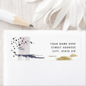 Abstracte bruiloft voor penseelstreken etiket (Insitu)