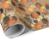 Abstracte bruine Autumn Earth Tree art Cadeaupapier (Rol Hoek)