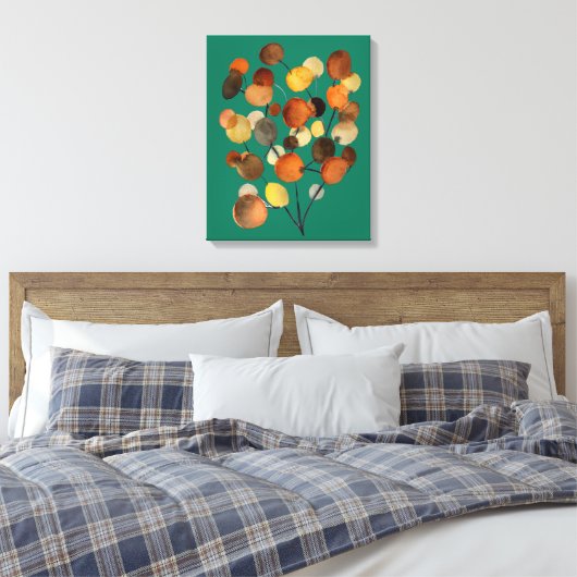 Abstracte bruine Autumn Earth Tree art Canvas Afdruk (Insitu (Slaapkamer))