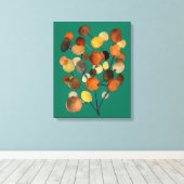Abstracte bruine Autumn Earth Tree art Canvas Afdruk (Insitu (Houten vloer))