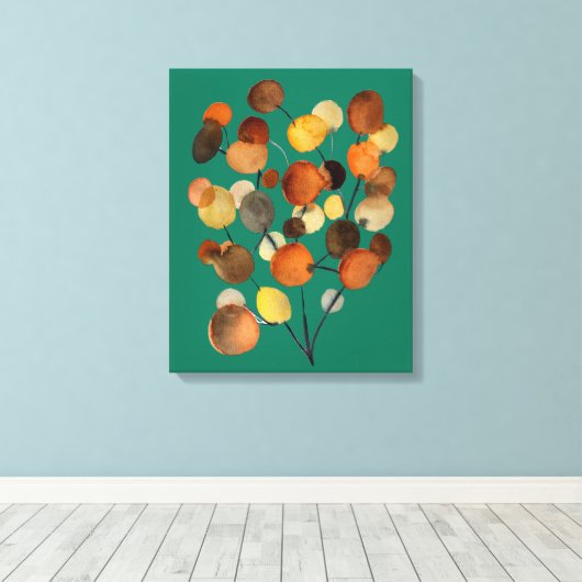 Abstracte bruine Autumn Earth Tree art Canvas Afdruk (Insitu (Houten vloer))