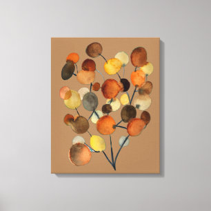 Abstracte bruine Autumn Earth Tree art Canvas Afdruk