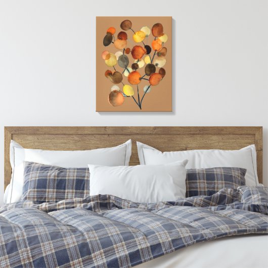 Abstracte bruine Autumn Earth Tree art Canvas Afdruk (Insitu (Slaapkamer))