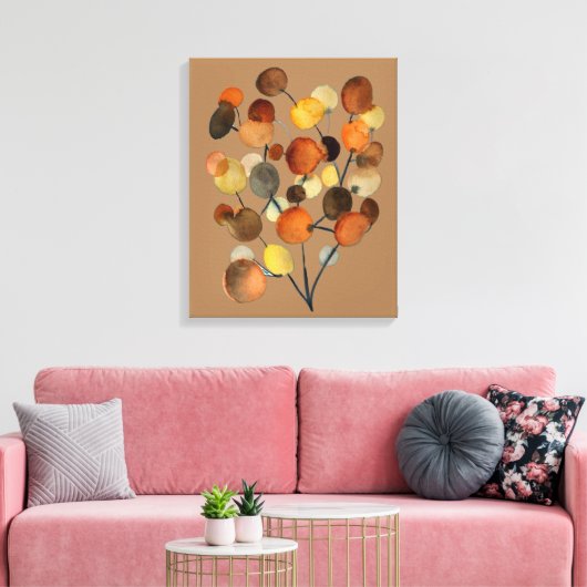 Abstracte bruine Autumn Earth Tree art Canvas Afdruk (Insitu (Woonkamer))
