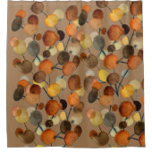 Abstracte bruine Autumn Earth Tree art Douchegordijn (Voorkant)