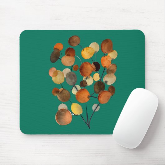 Abstracte bruine Autumn Earth Tree art Muismat (Met muis)