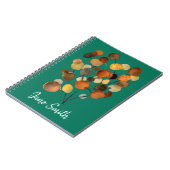 Abstracte bruine Autumn Earth Tree art Notitieboek (Linkerzijde)