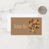 Abstracte bruine Autumn Earth Tree art Notitiekaartje (Voorkant / Achterkant in situ)