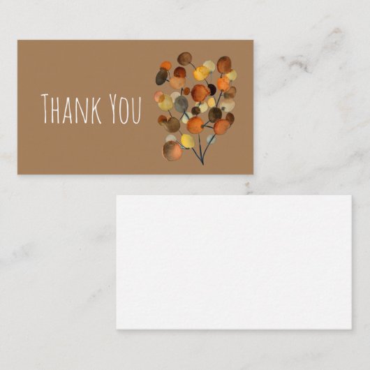 Abstracte bruine Autumn Earth Tree art Notitiekaartje (Voorkant / Achterkant)