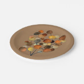 Abstracte bruine Autumn Earth Tree art Papieren Bordje (Gekanteld)