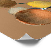 Abstracte bruine Autumn Earth Tree art Poster (Hoek)