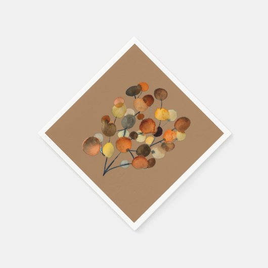 Abstracte bruine Autumn Earth Tree art Servet (Hoek)