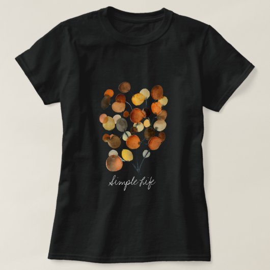 Abstracte bruine Autumn Earth Tree art T-shirt (Design voorkant)