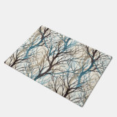 Abstracte bruine blauwgroen bomen deurmat (Schuin)