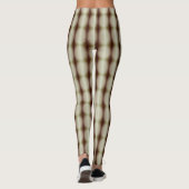 Abstracte bruine en witte tinten Leggings (Achterkant)