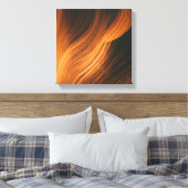 Abstracte bruine haarachtergrond canvas afdruk (Insitu (Slaapkamer))