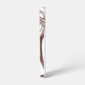 Abstracte bruine lijn kunst samsung galaxy hoesje (Linkerkant)