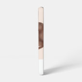 Abstracte bruine lijn kunst samsung galaxy hoesje (Linkerkant)