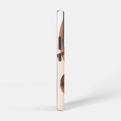 Abstracte bruine lijn kunst samsung galaxy hoesje (Rechterkant)