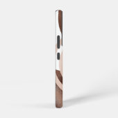 Abstracte bruine lijn kunst samsung galaxy hoesje (Rechterkant)