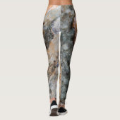 Abstracte bruine rottextuur leggings (Achterkant)