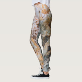 Abstracte bruine rottextuur leggings