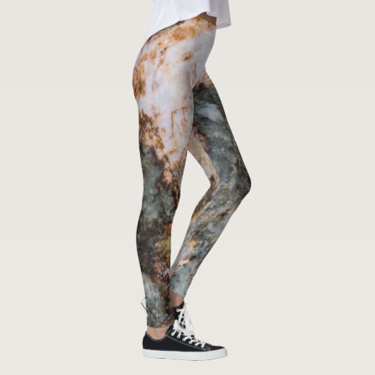Abstracte bruine rottextuur leggings (Rechts)