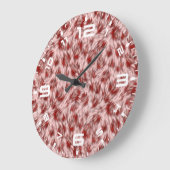 Abstracte Bruine Stof Bont Textuur Achtergrond-246 Grote Klok (Hoek)