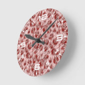 Abstracte Bruine Stof Bont Textuur Achtergrond-246 Ronde Klok (Hoek)