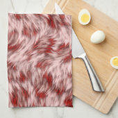 Abstracte Bruine Stof Bont Textuur Achtergrond-246 Theedoek (Quarter Fold)