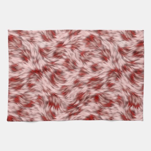 Abstracte Bruine Stof Bont Textuur Achtergrond-246 Theedoek (Horizontaal)