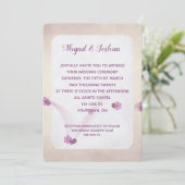 abstracte bruine textuur bruiloft kaart (Staand voorkant)