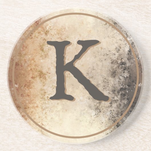 Abstracte bruine toon zandsteen onderzetter (Voorkant)