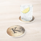 Abstracte bruine toon zandsteen onderzetter (Zijkant)