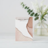 Abstracte Bruine Waterverf Blank Sieraden Display Visitekaartje (Staand voorkant)