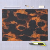Abstracte Bruine & Zwarte Textuur, Chic TortoiseSh Tissuepapier (Craft)
