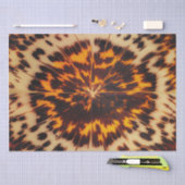 Abstracte Bruine & Zwarte Textuur Chic TortoiseShe Tissuepapier (Craft)