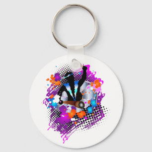 Abstracte Bruisende Carnaval Panman Sleutelhanger