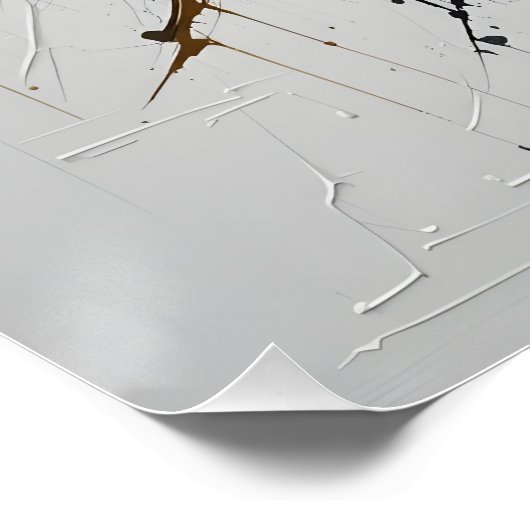 Abstracte brullende leeuw perfect poster (Hoek)