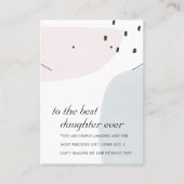 ABSTRACTE BRUSH DAUGHTER GIFT KETTING EARRING CARD PLAATSKAARTJE (Voorkant)