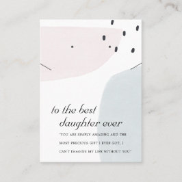 ABSTRACTE BRUSH DAUGHTER GIFT KETTING EARRING CARD PLAATSKAARTJE