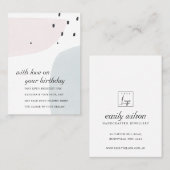 ABSTRACTE BRUSH STROKE FRIEND EARRING DISPLAY CARD PLAATSKAARTJE (Voorkant / Achterkant)