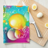 Abstracte Bubbelkunst Theedoek (Quarter Fold)