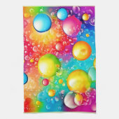 Abstracte Bubbelkunst Theedoek (Verticaal)